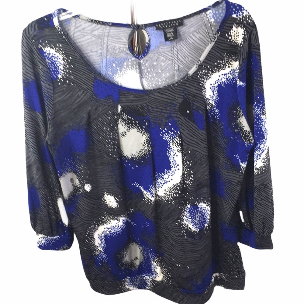 Apostrophe Stretch Scoopneck Blouse